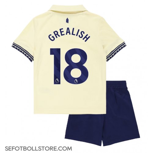 Everton Jack Grealish #18 Replika babykläder Bortaställ Barn 2025-26 Kortärmad (+ korta byxor)